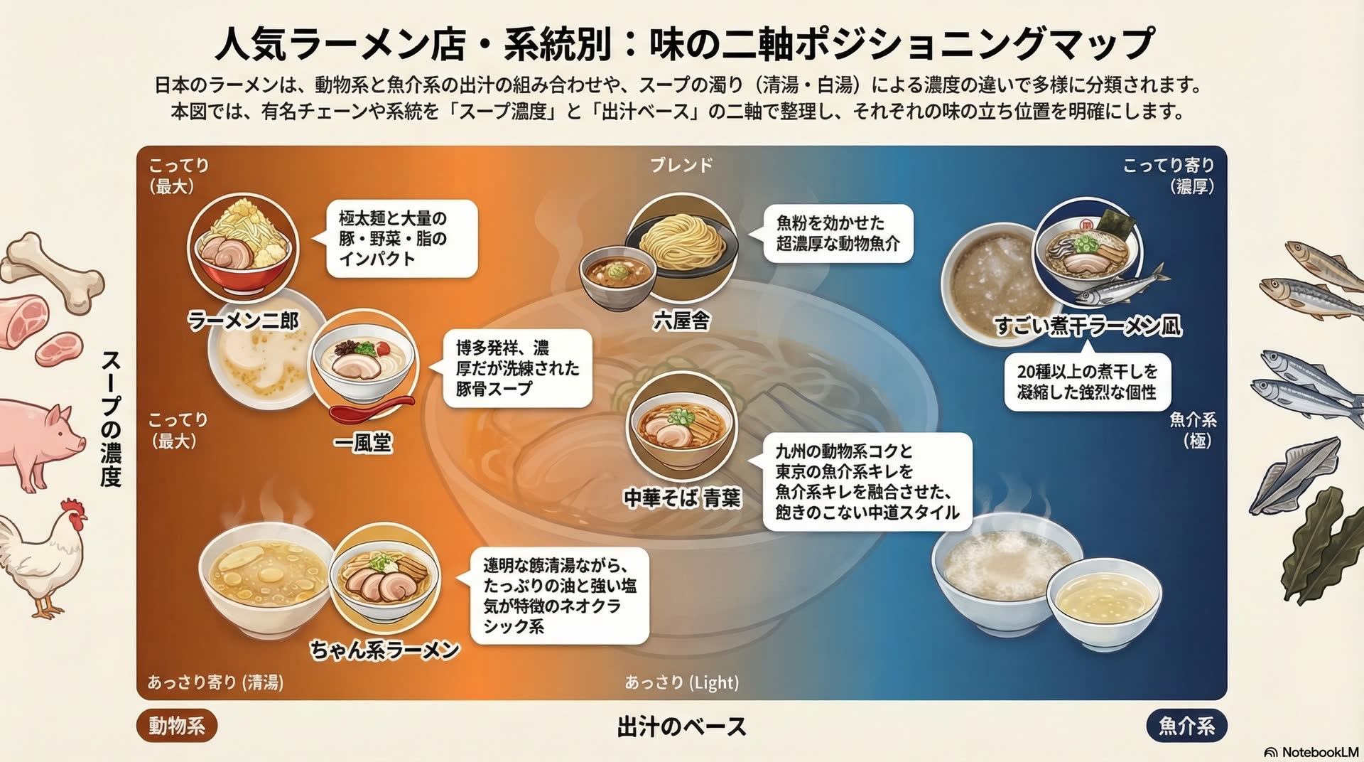 人気ラーメン店系統図