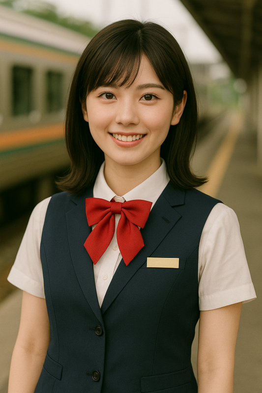 外房線・安房天津駅　駅長　望月 彩花（もちづき あやか）