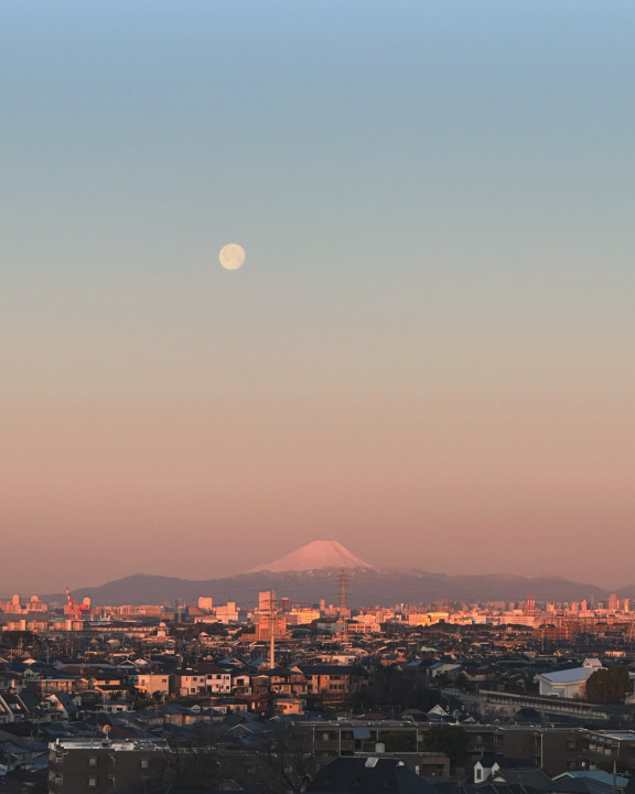 朝焼け富士山
