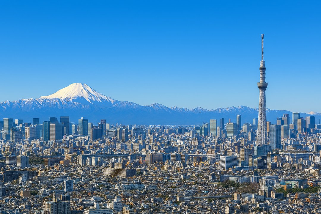 富士山とスカイツリー